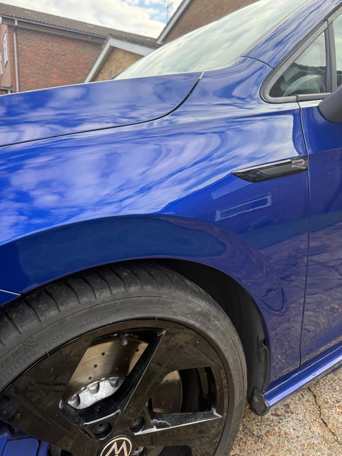 VW Golf R rear arch chip & polish — After
