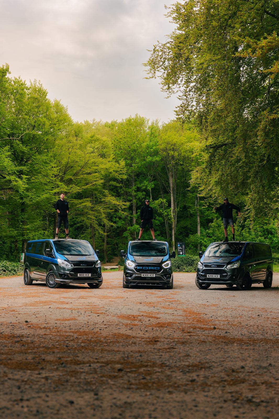 Fleet lined up in the forest